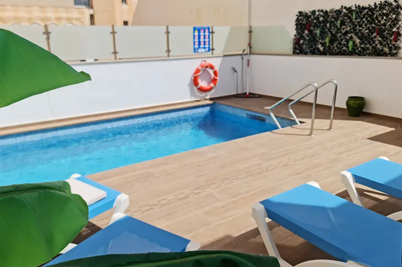 Rooftop pool at Casa Alise